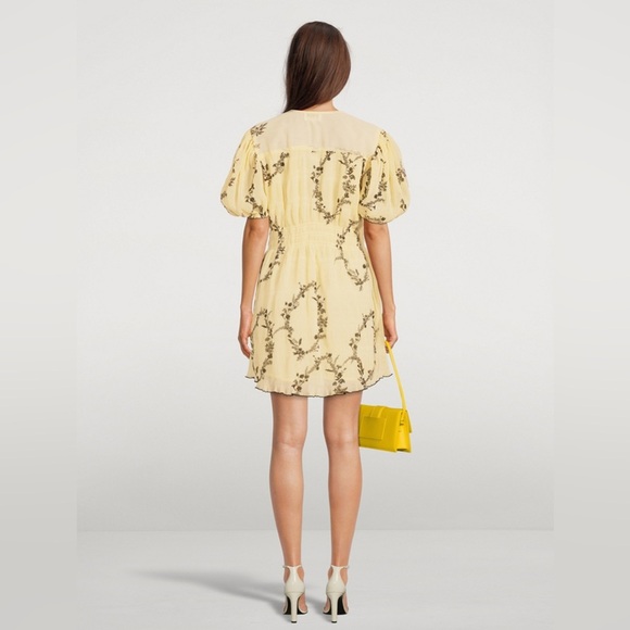 NWT GANNI Pleated Georgette Mini Dress FR40 / US8 - Picture 4 of 16